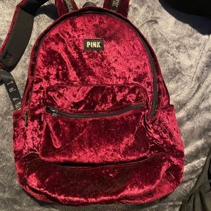 PINK Velvet burgundy backpack